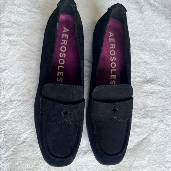 Aerosoles women’s black dress suede shoes - Picture 1 of 6
